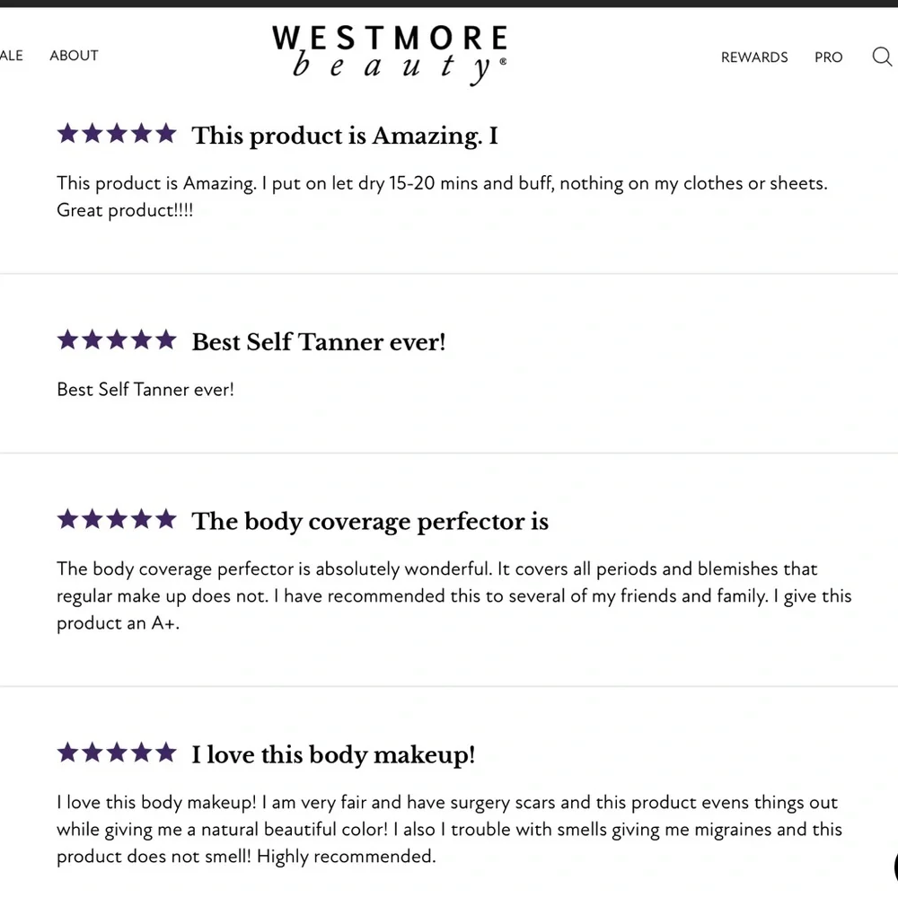 New LARGE 7 OZ WESTMORE Beauty Body Coverage Perfector Fair Body Makeup - Picture 10 of 11